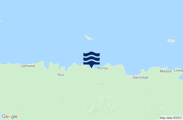Mapa da tábua de marés em Manus Province, Papua New Guinea