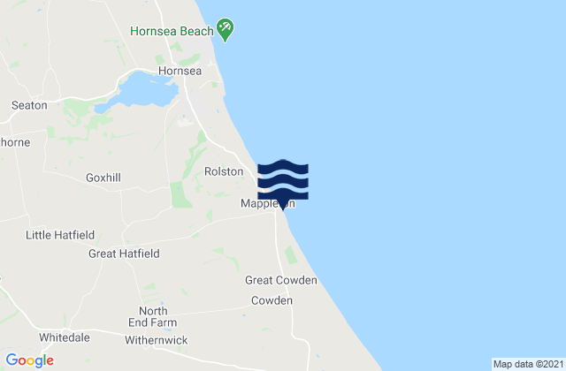 Mapa da tábua de marés em Mappleton, United Kingdom