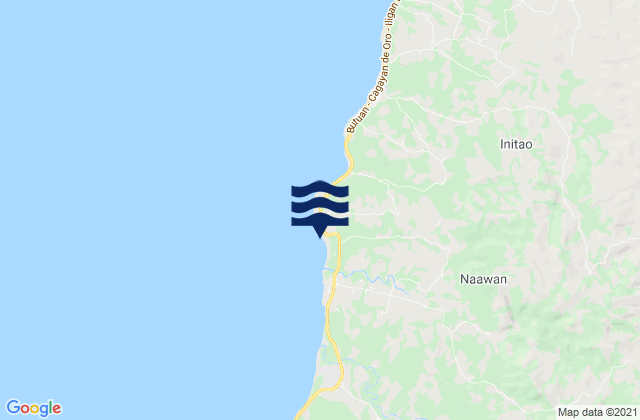 Mapa da tábua de marés em Maputi, Philippines