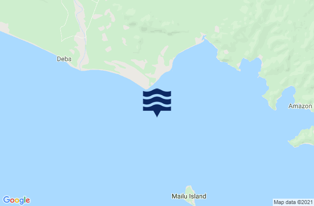 Mapa da tábua de marés em Margarida, Papua New Guinea