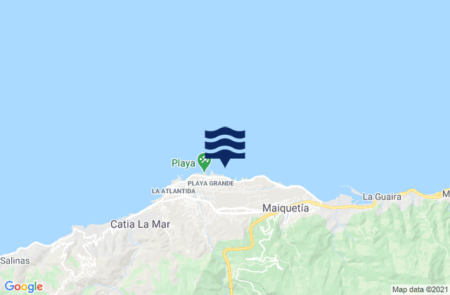 Mapa da tábua de marés em Marina Grande, Venezuela
