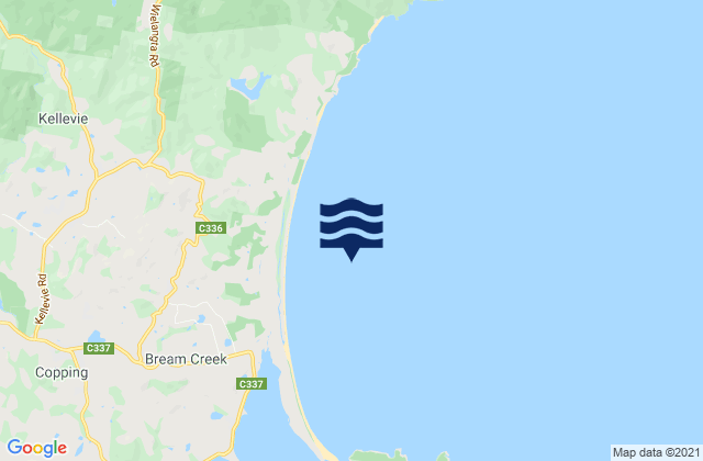 Mapa da tábua de marés em Marion Bay, Australia