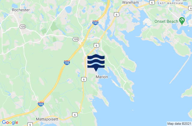 Mapa da tábua de marés em Marion, United States