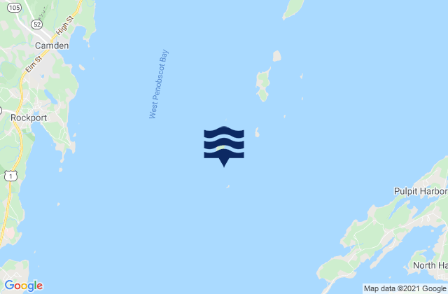 Mapa da tábua de marés em Mark Island 0.3 nmi. SSE of, United States