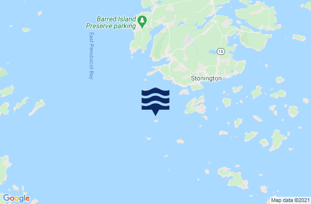 Mapa da tábua de marés em Mark Island north of, United States
