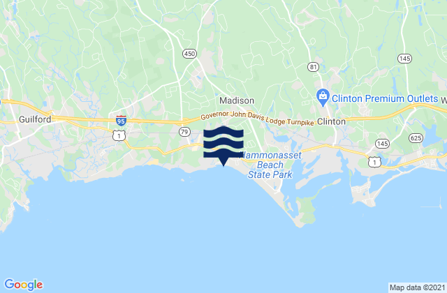 Mapa da tábua de marés em Maromas, United States