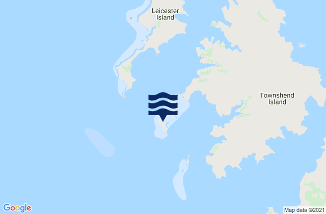 Mapa da tábua de marés em Marquis Island, Australia