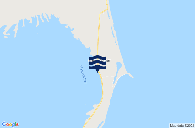 Mapa da tábua de marés em Masons Bay, Bahamas