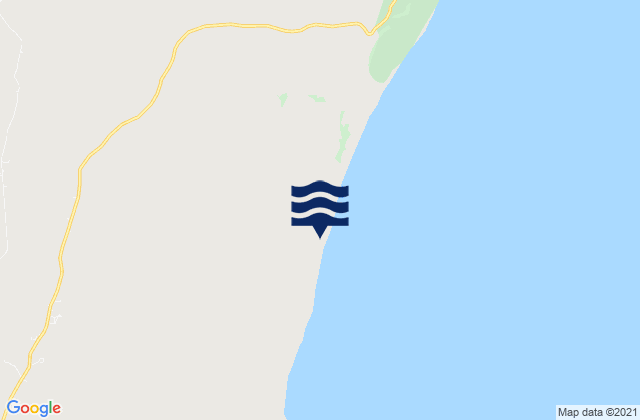 Mapa da tábua de marés em Massinga District, Mozambique