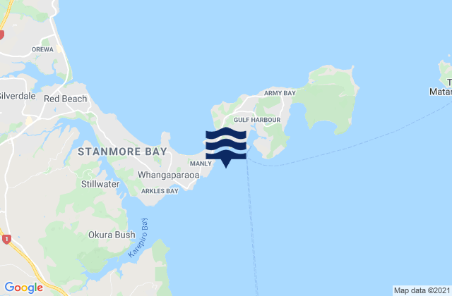 Mapa da tábua de marés em Matakaita Bay, New Zealand