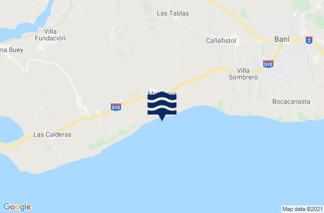 Mapa da tábua de marés em Matanzas, Dominican Republic