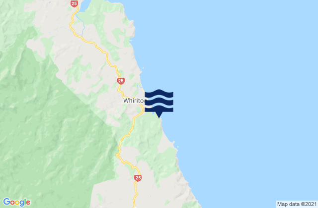 Mapa da tábua de marés em Mataora Bay, New Zealand