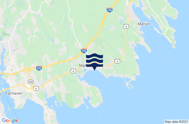 Mapa da tábua de marés em Mattapoisett Center, United States