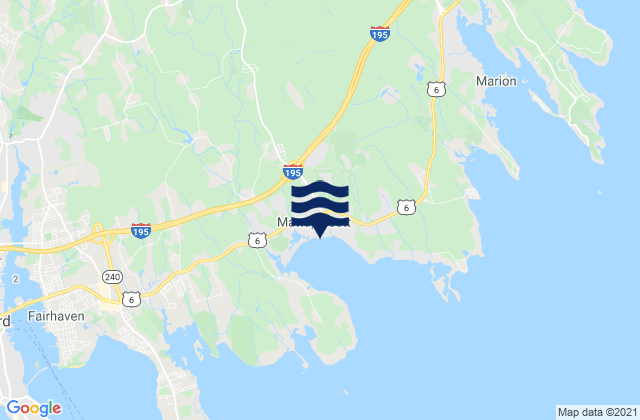 Mapa da tábua de marés em Mattapoisett Mattapoisett Harbor, United States