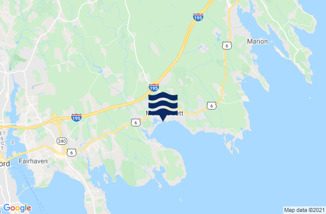 Mapa da tábua de marés em Mattapoisett, United States