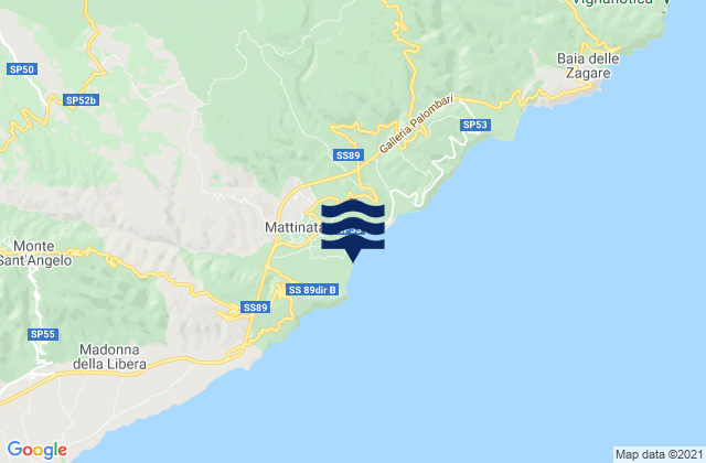 Mapa da tábua de marés em Mattinata, Italy