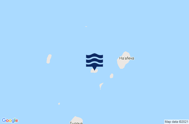Mapa da tábua de marés em Matuku Island, Tonga