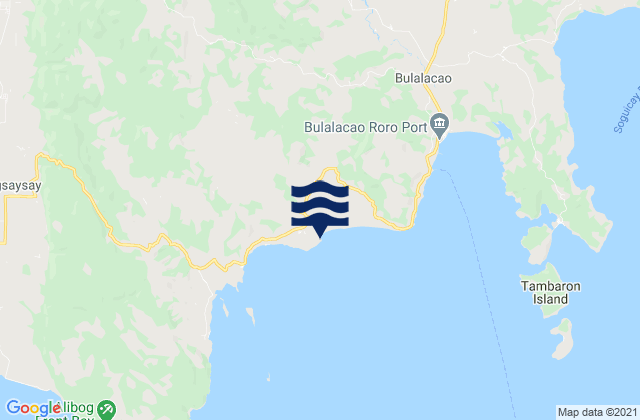 Mapa da tábua de marés em Mauhao, Philippines