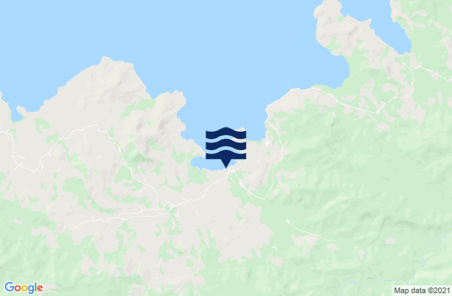 Mapa da tábua de marés em Maukaro, Indonesia