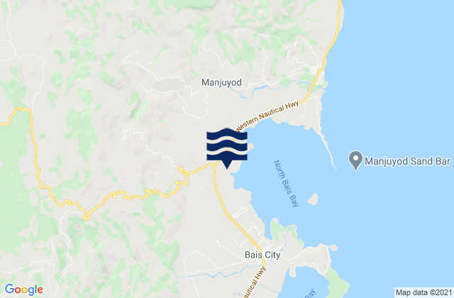Mapa da tábua de marés em Mayapusi, Philippines