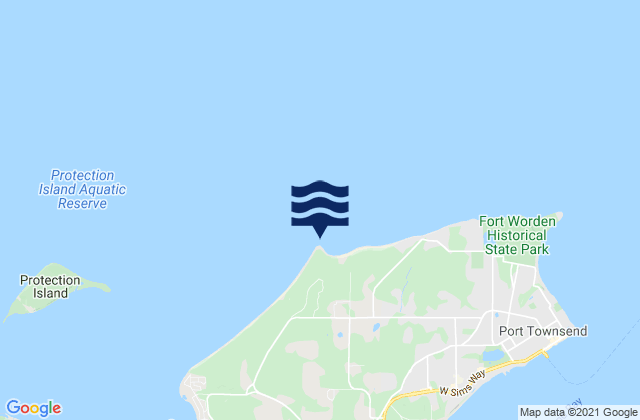 Mapa da tábua de marés em McCurdy Point, United States