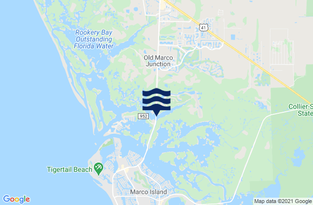 Mapa da tábua de marés em McIlvaine Bay, United States