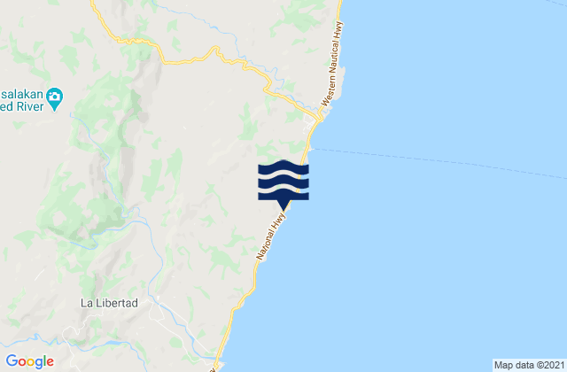 Mapa da tábua de marés em McKinley, Philippines