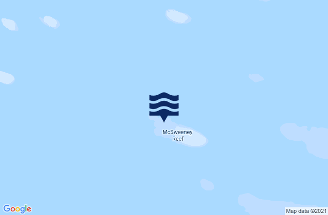 Mapa da tábua de marés em Mcsweeny Reef, Australia