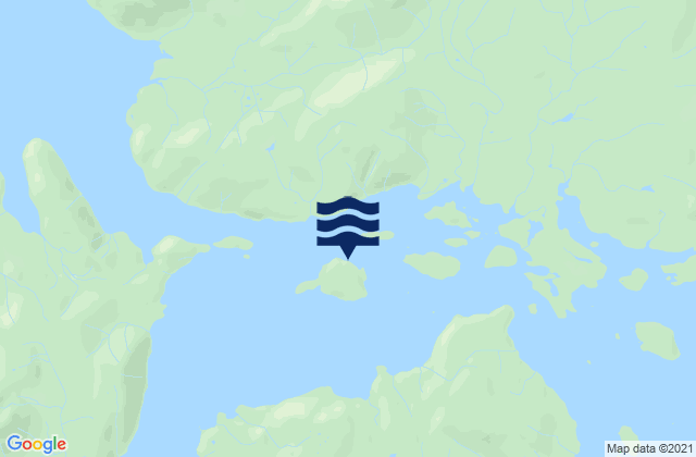 Mapa da tábua de marés em Meares Island, United States