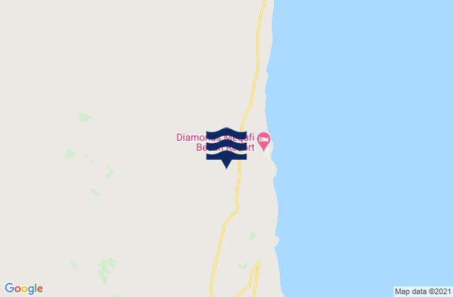 Mapa da tábua de marés em Mecufi, Mozambique