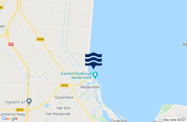 Mapa da tábua de marés em Medemblik, Netherlands