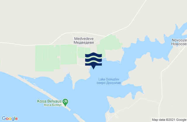 Mapa da tábua de marés em Medvedevo, Ukraine