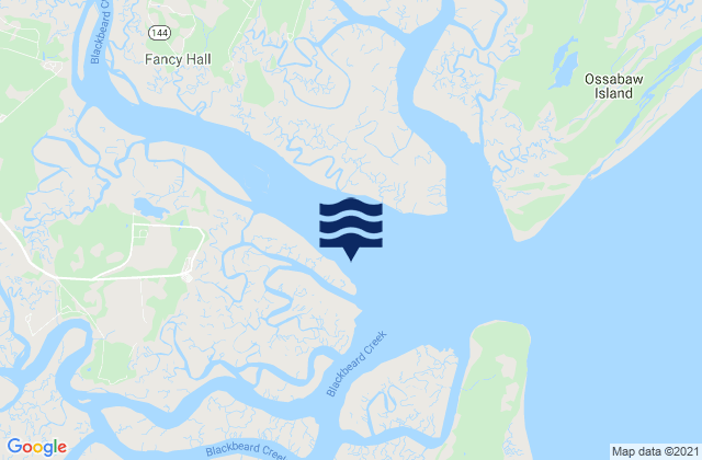 Mapa da tábua de marés em Medway River northwest of Cedar Point, United States