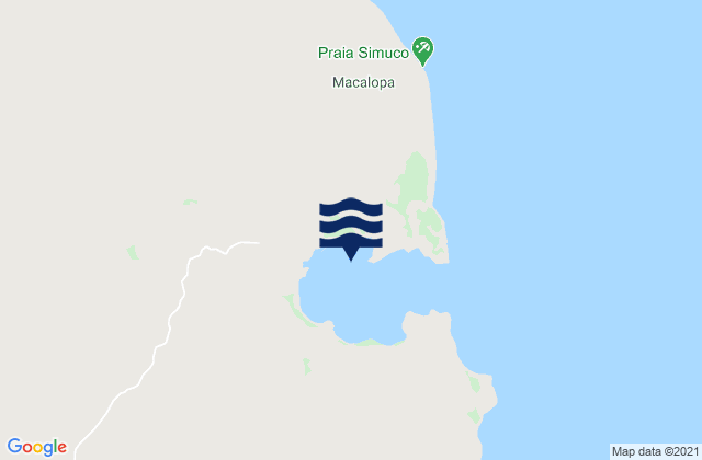 Mapa da tábua de marés em Memba, Mozambique
