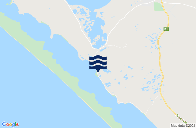 Mapa da tábua de marés em Meningie, Australia