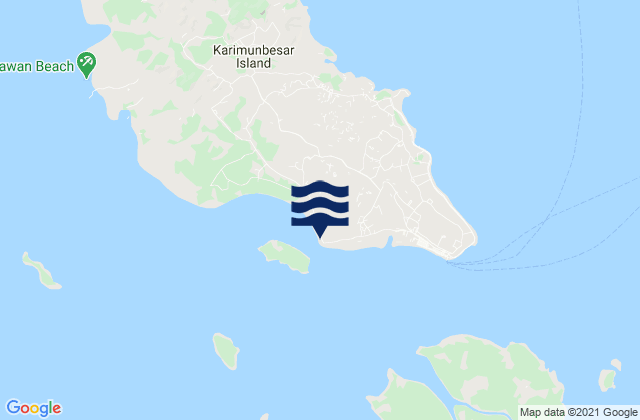 Mapa da tábua de marés em Meral, Indonesia