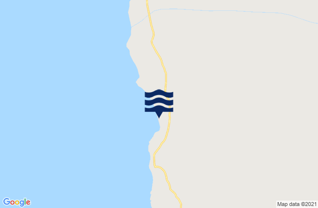 Mapa da tábua de marés em Midi, Yemen
