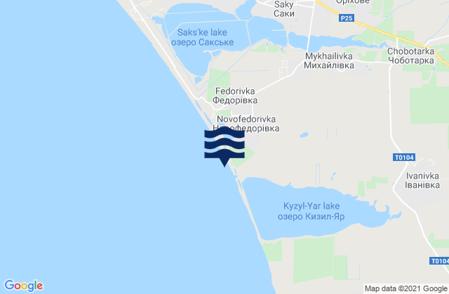 Mapa da tábua de marés em Mikhaylovka, Ukraine