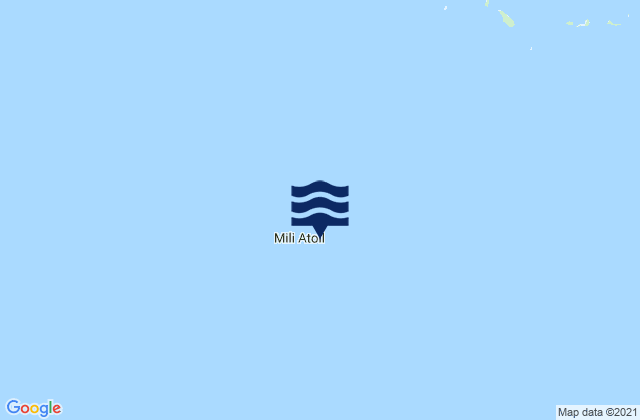 Mapa da tábua de marés em Mili Atoll, Marshall Islands