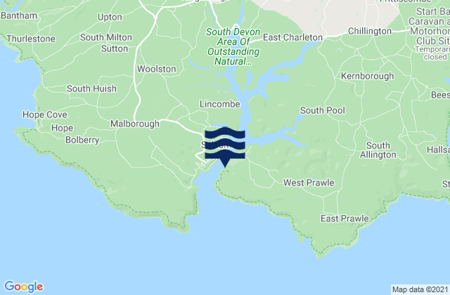 Mapa da tábua de marés em Mill Bay Beach, United Kingdom