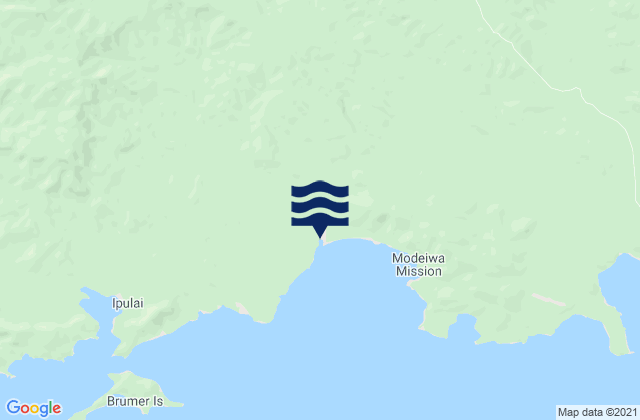 Mapa da tábua de marés em Milne Bay Province, Papua New Guinea