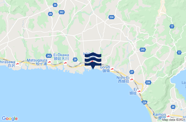 Mapa da tábua de marés em Minamikyushu Shi, Japan