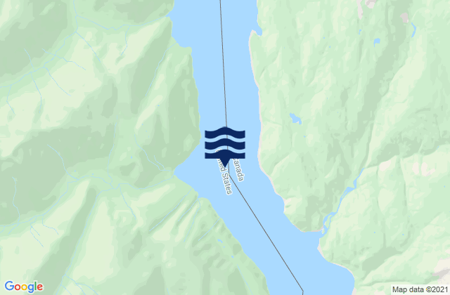 Mapa da tábua de marés em Miners Point, United States
