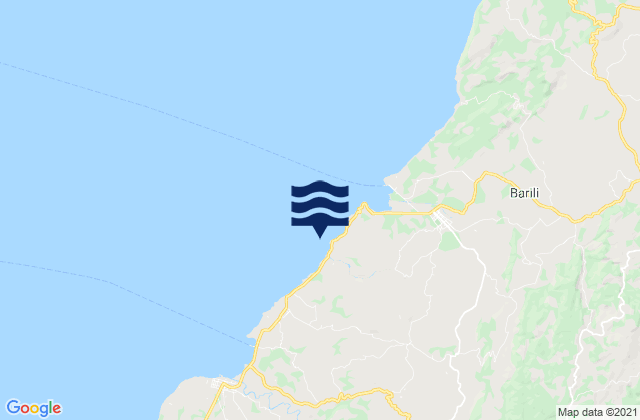 Mapa da tábua de marés em Minolos, Philippines