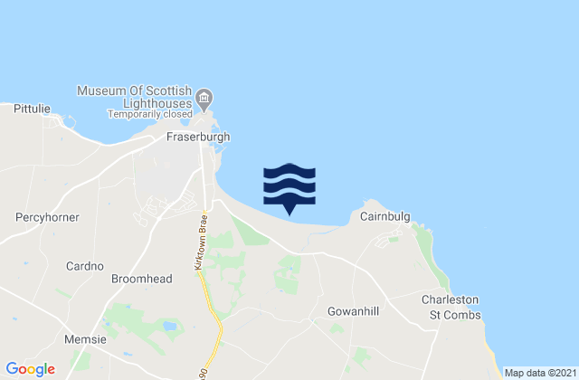 Mapa da tábua de marés em Mintlaw, United Kingdom