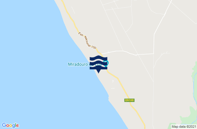 Mapa da tábua de marés em Miradouro, Angola