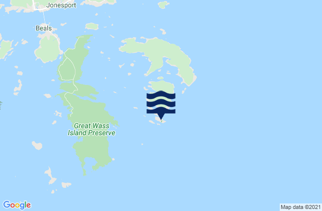 Mapa da tábua de marés em Mistake Island, United States