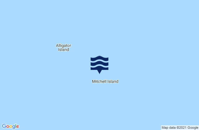 Mapa da tábua de marés em Mitchell Island, Canada