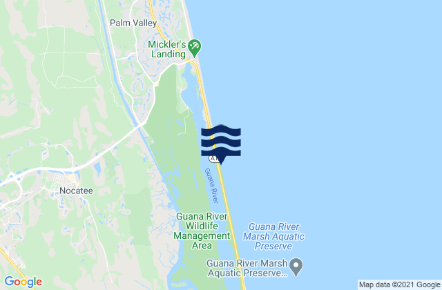 Mapa da tábua de marés em Mitchell's Cove, United States