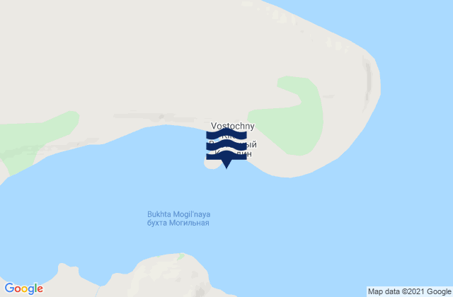 Mapa da tábua de marés em Mogilnyy Point Kildin Island, Russia